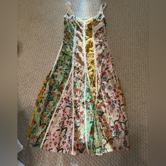 NWT Christian Lacroix patchwork panels corset bust embroidered milkmaid linen 8 - Picture 9 of 14